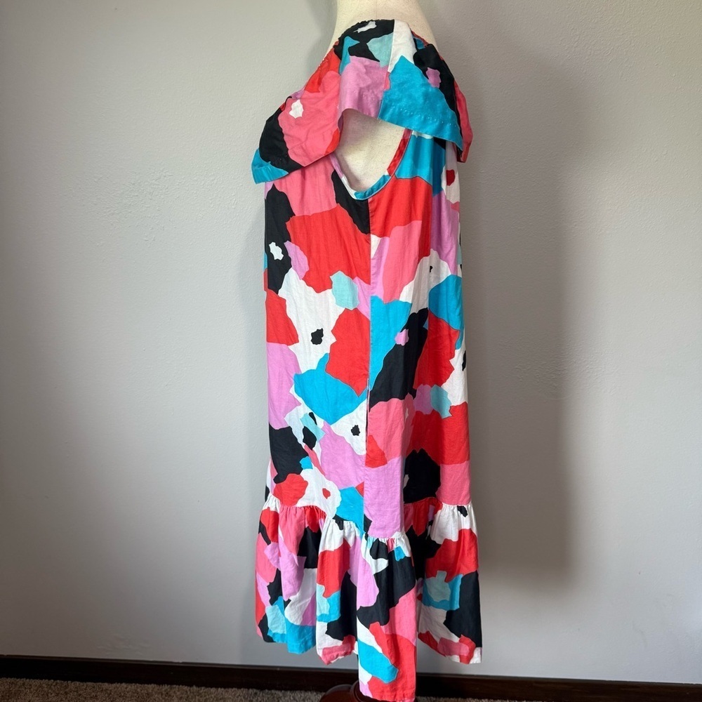 Vintage David Brown for I. Magnin Off-Shoulder Dress | Abstract Floral | Size M - Picture 4 of 6